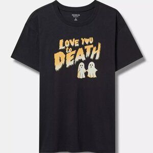 ♥️NWT TORRID LOVE YOU TO DEATH COTTON GRAPHIC TEE GHOSTS - HALLOWEEN PLUS SIZE